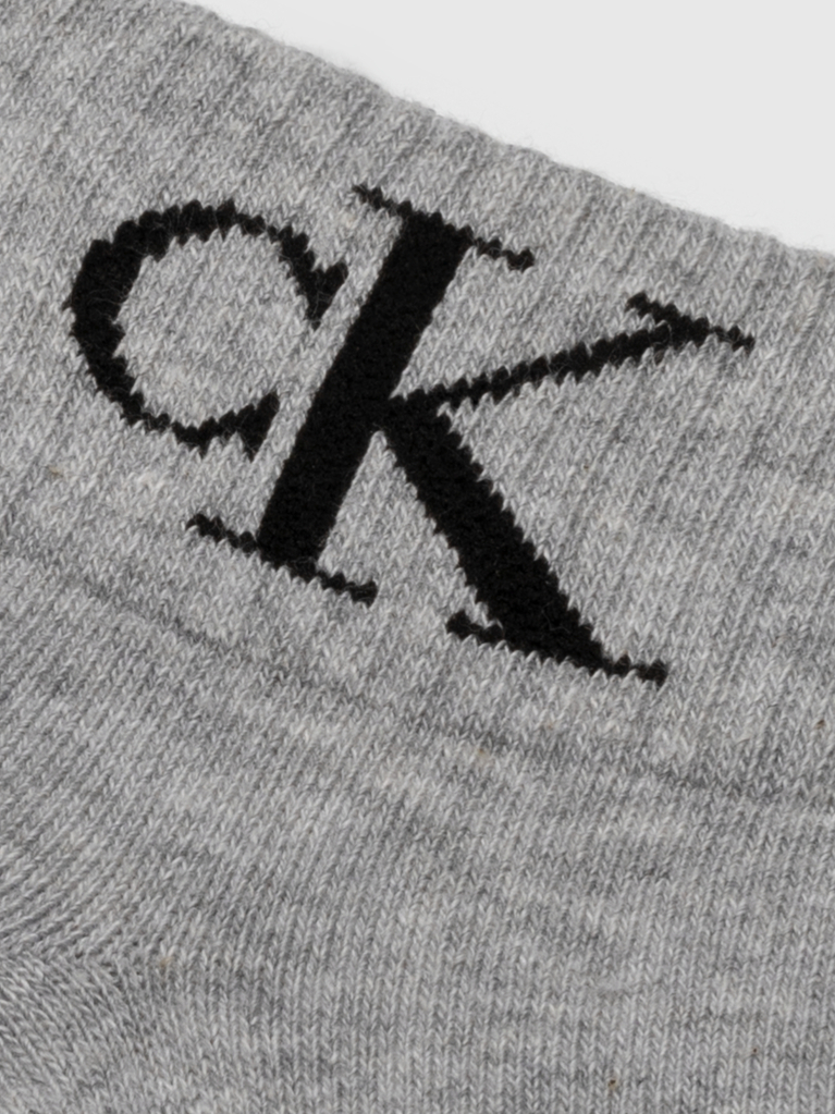 Grey 2 Pack Monogram Quarter Socks  Women