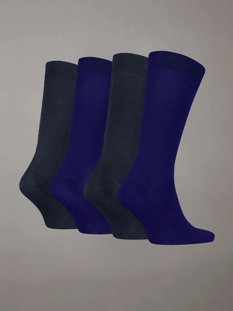 Blue 4 Pack Classic Socks Gift Set  Men