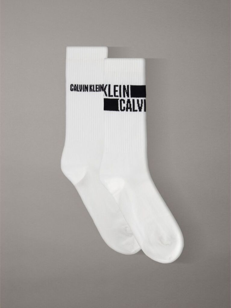 White 2 Pack Crew Socks  Men