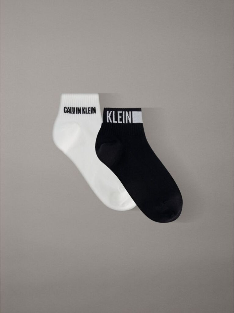 Black 4 Pack Quarter Socks  Men