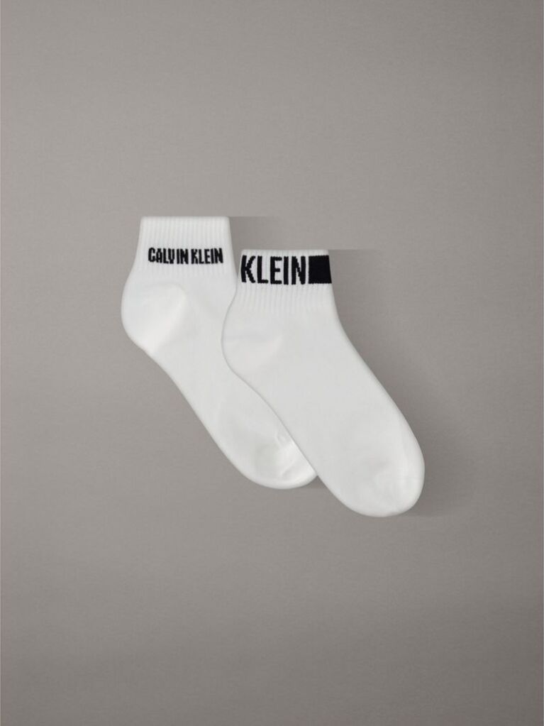 White 4 Pack Quarter Socks  Men
