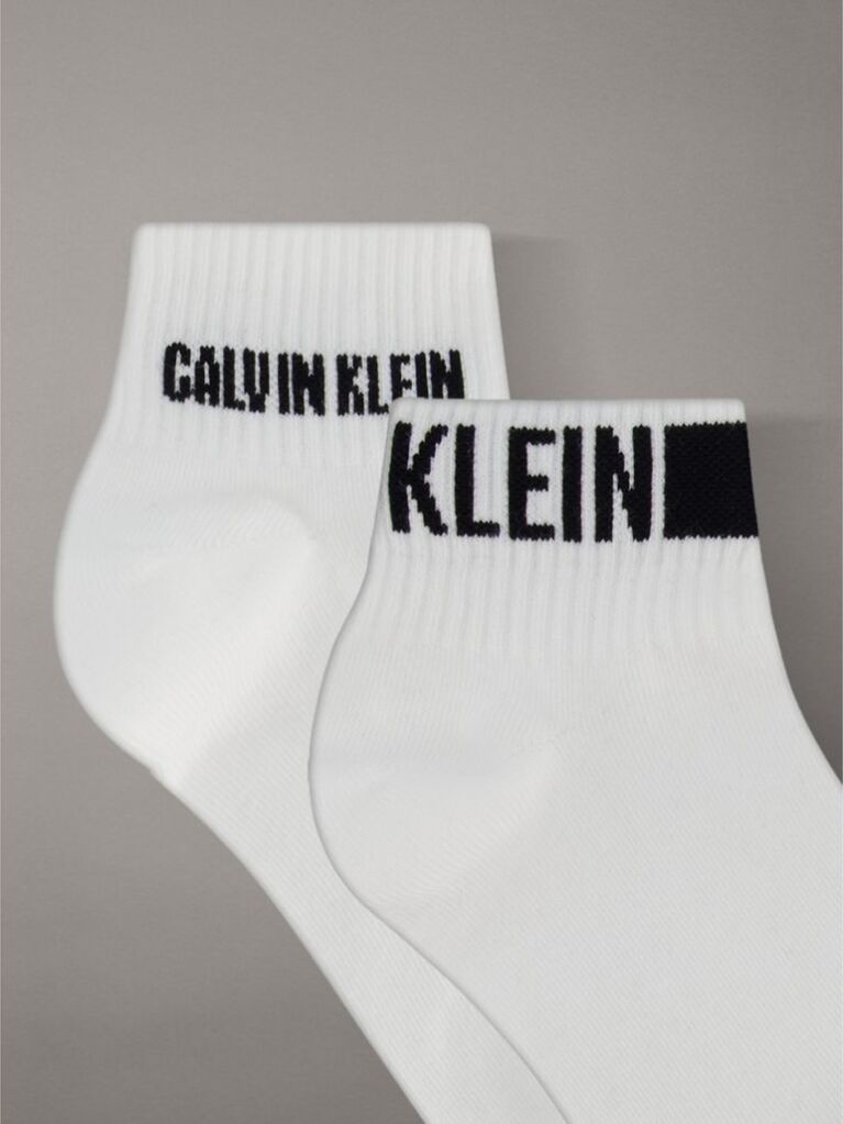 White 4 Pack Quarter Socks  Men
