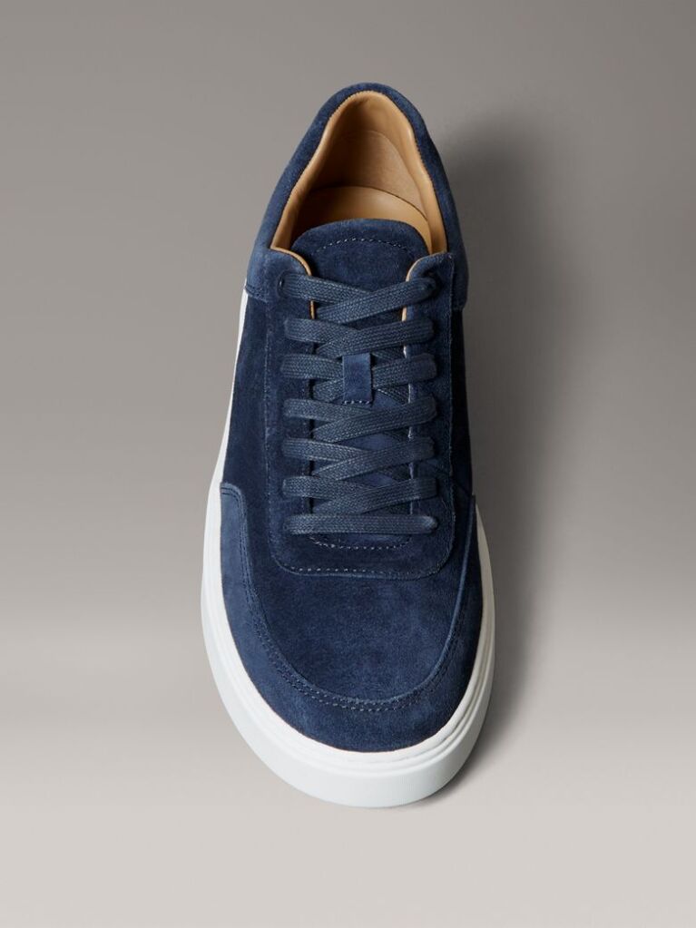 Μπλε Δερμάτινα Sneakers  Άνδρας