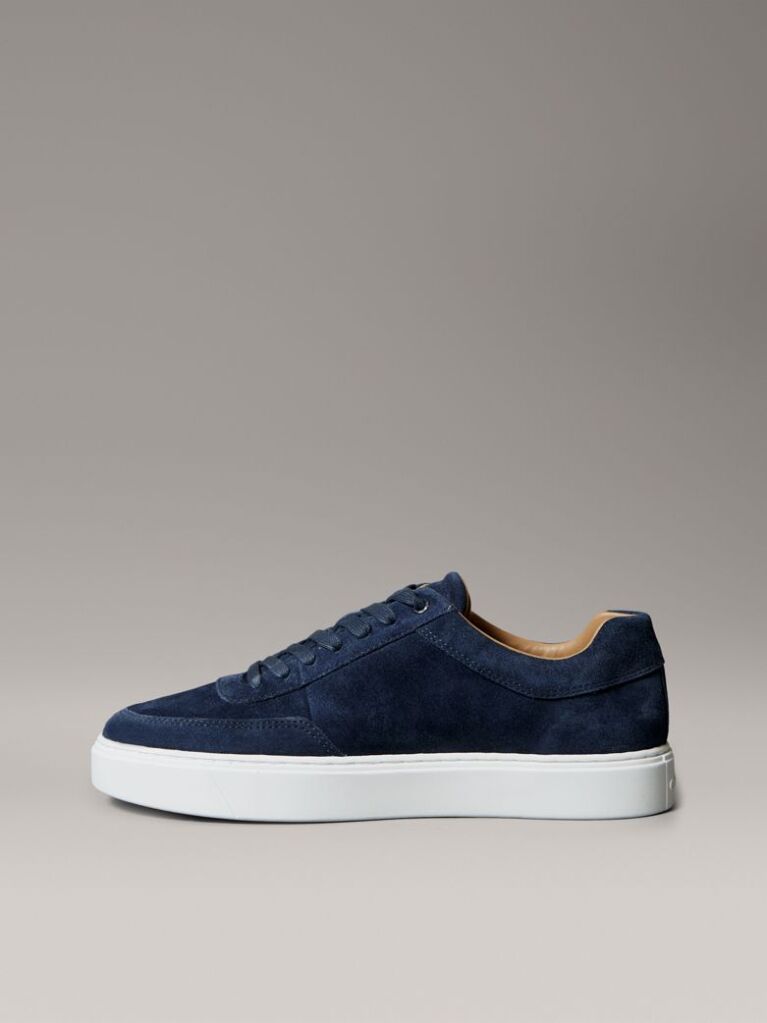 Μπλε Δερμάτινα Sneakers  Άνδρας