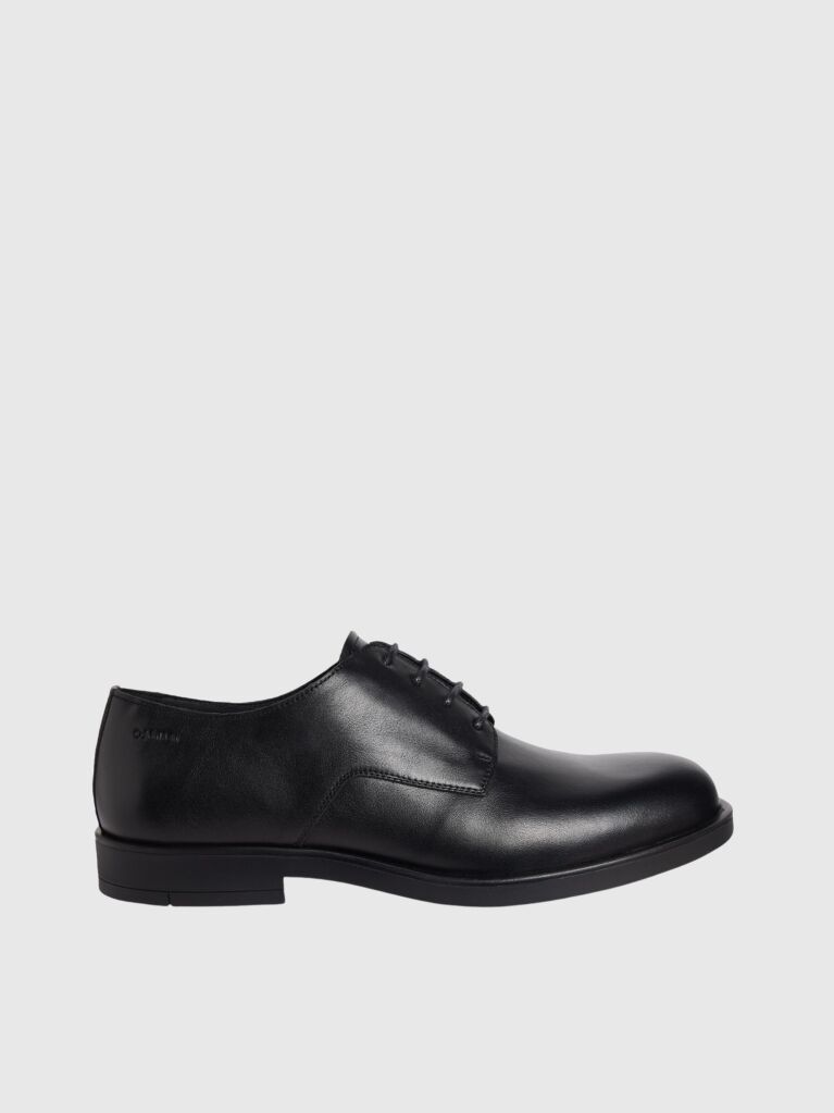Black Leather Derby Shoes  Men