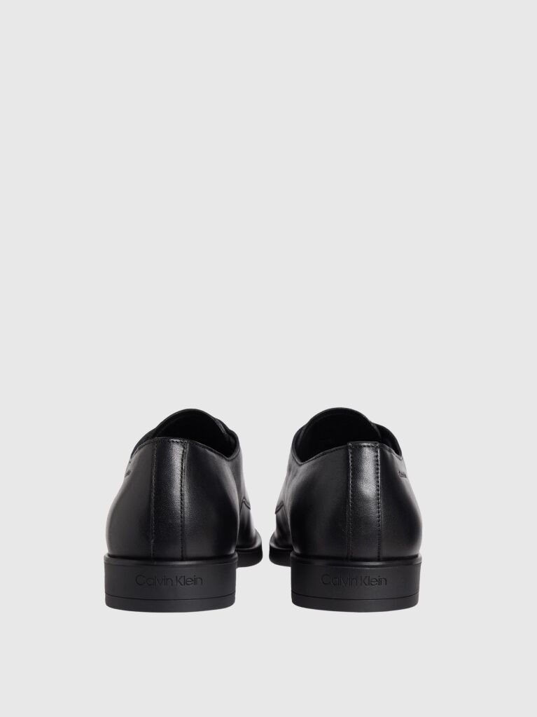 Black Leather Derby Shoes  Men