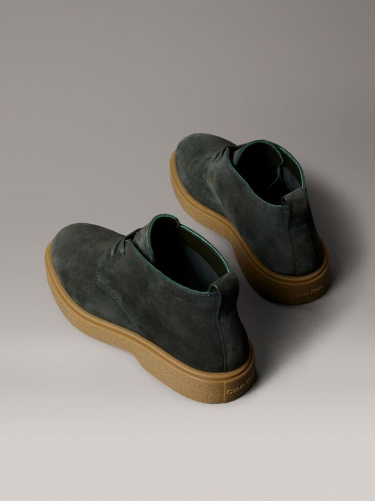 Green Suede Airfit® Cushioned Desert Boots  Men