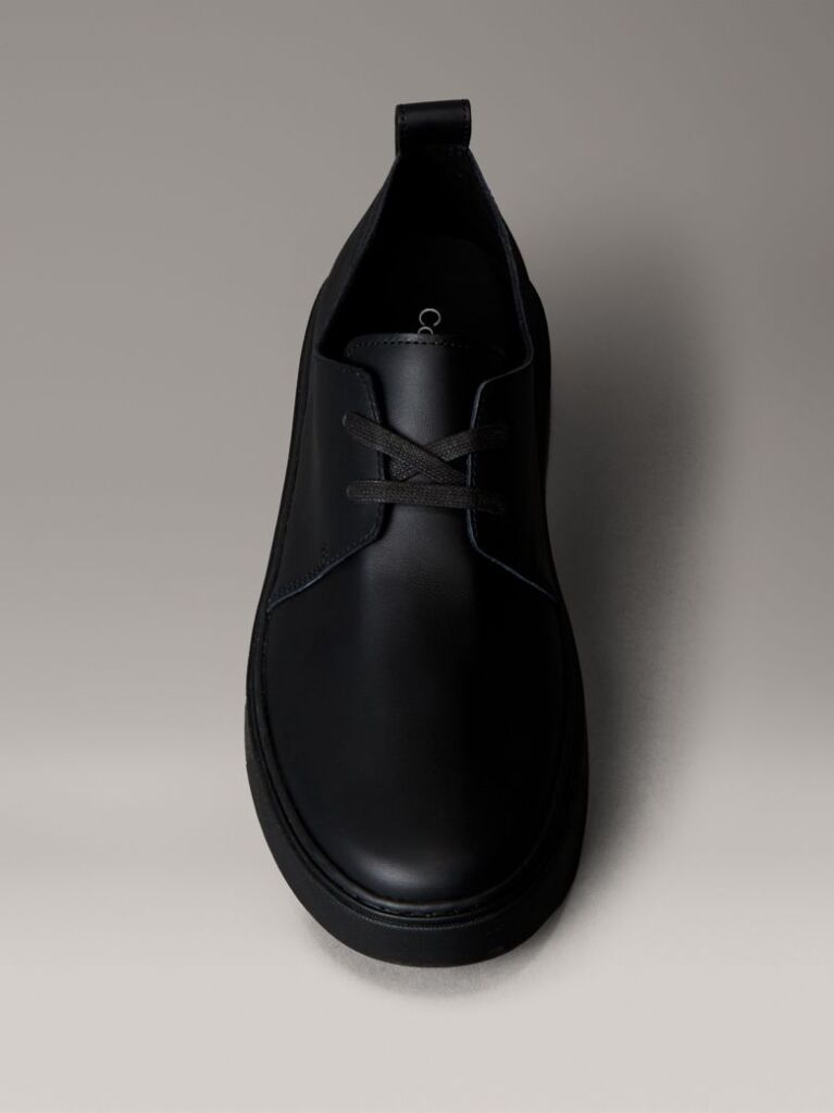 Black Leather Hybrid Derby Shoes  Men