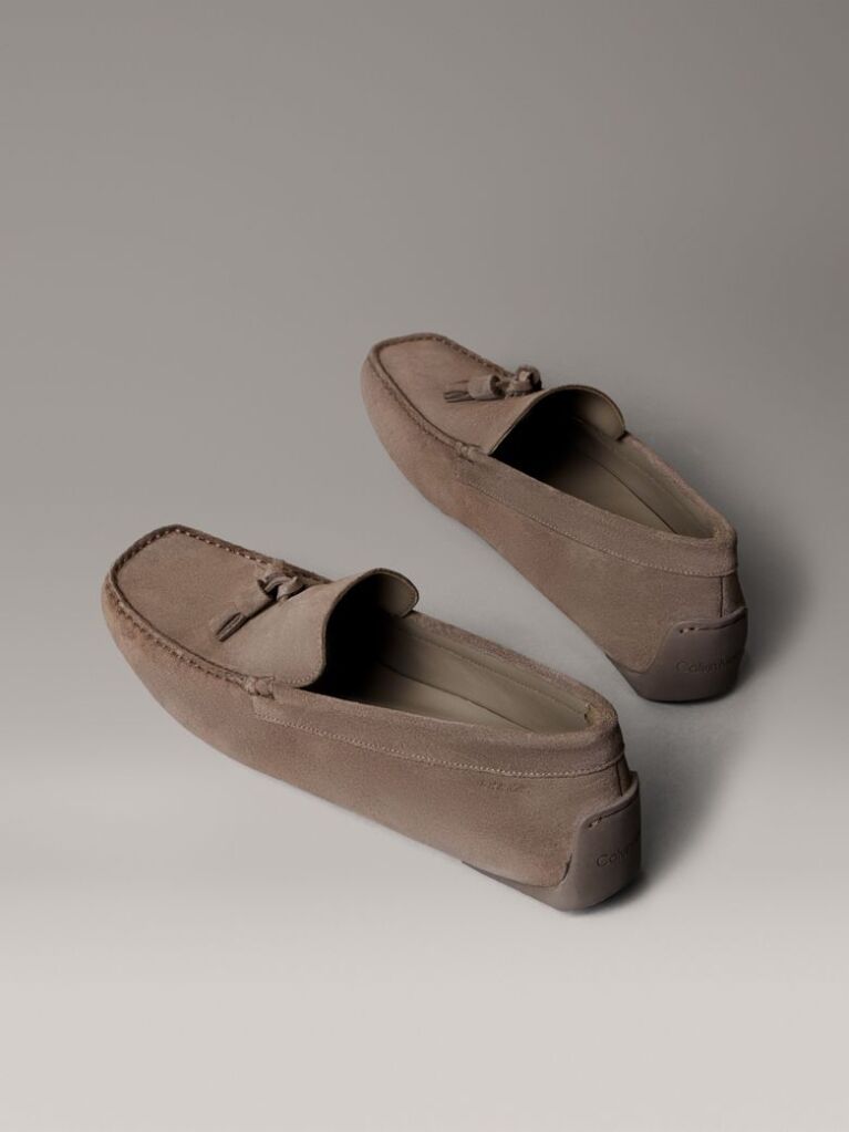 Brown Suede Moccasin Driving Shoes  Men
