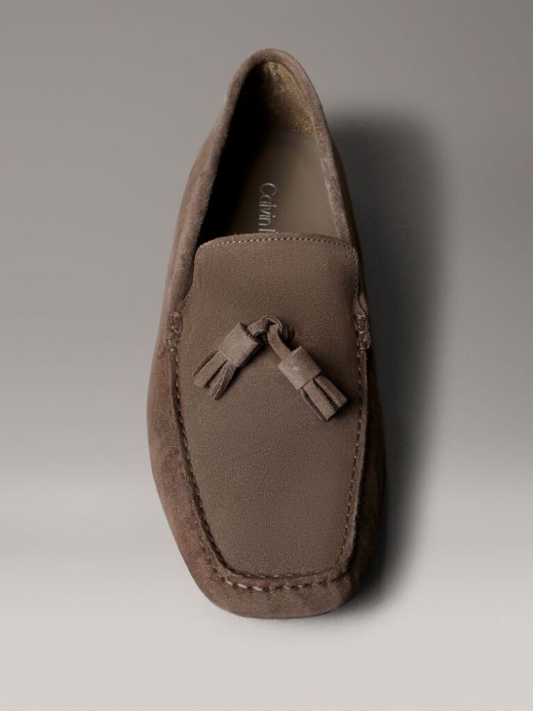 Brown Suede Moccasin Driving Shoes  Men