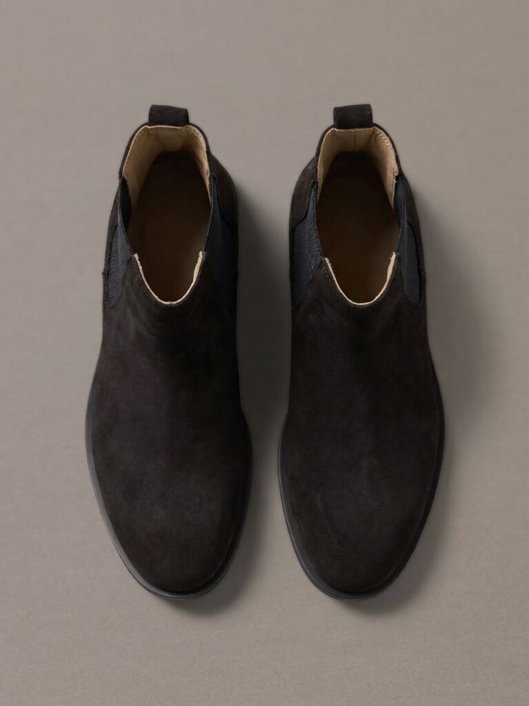 Black Suede Chelsea Boots  Men