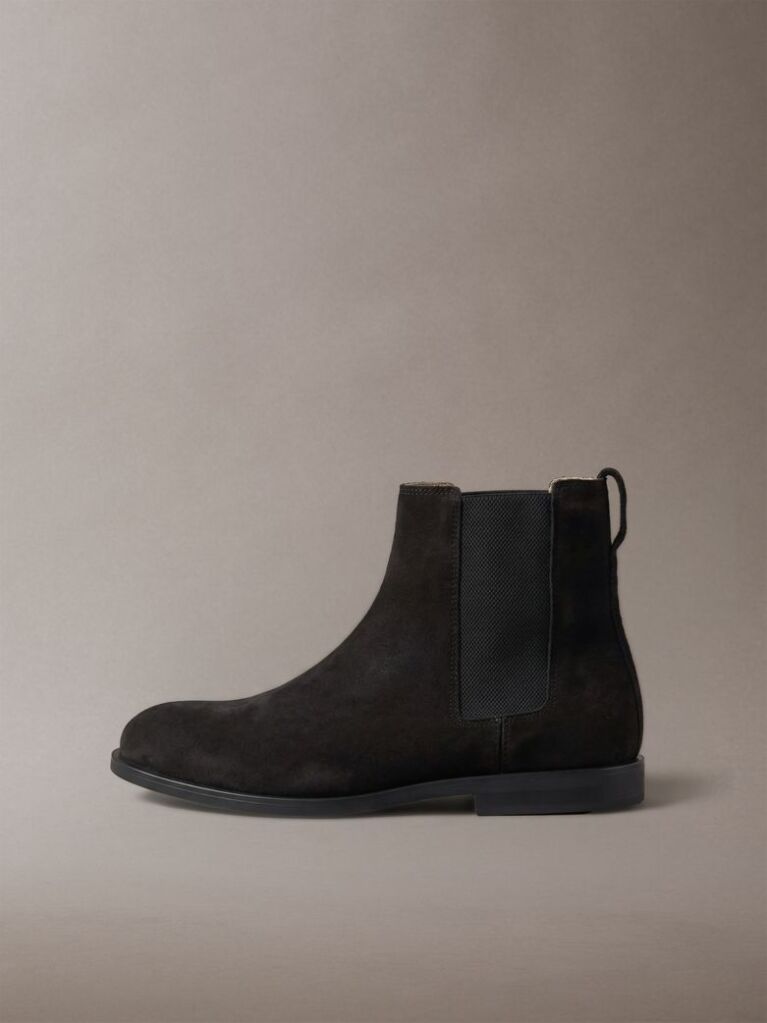 Black Suede Chelsea Boots  Men
