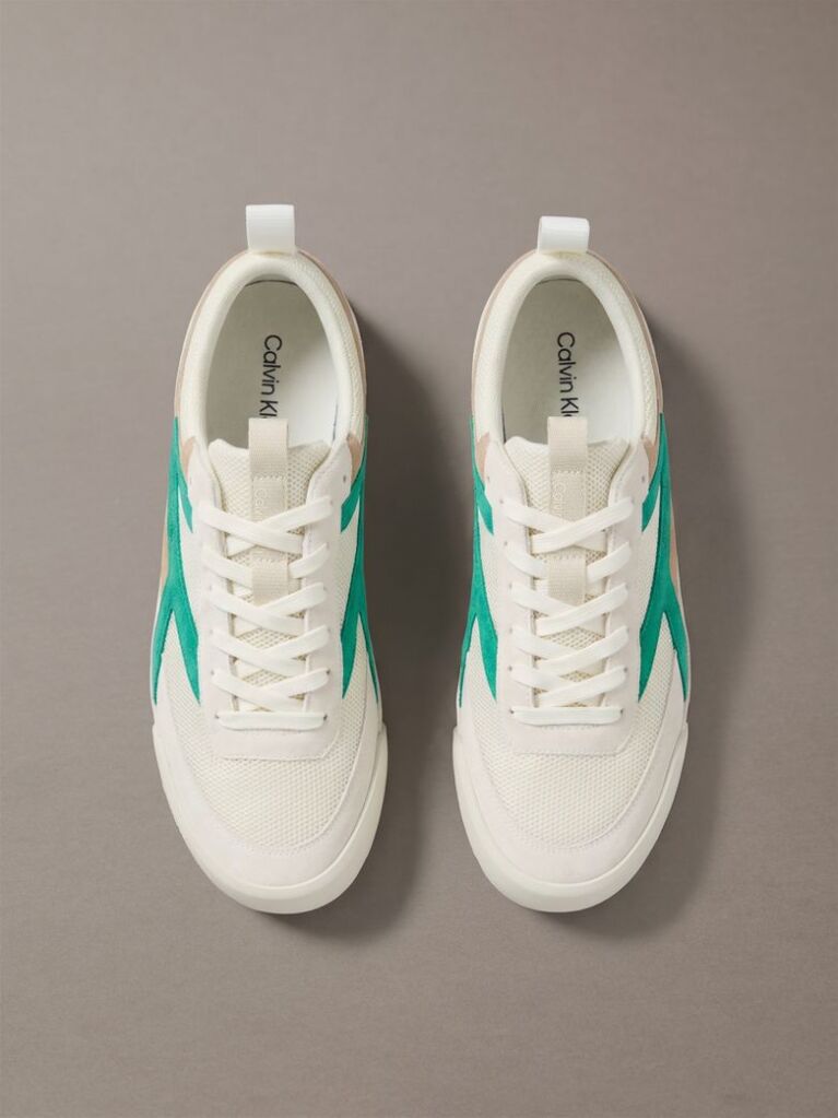 White CK KAY - Suede Runner Trainers  Men