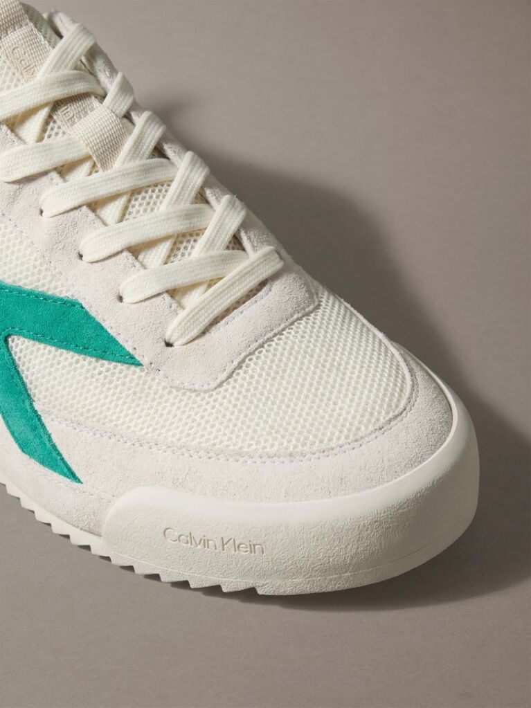 White CK KAY - Suede Runner Trainers  Men