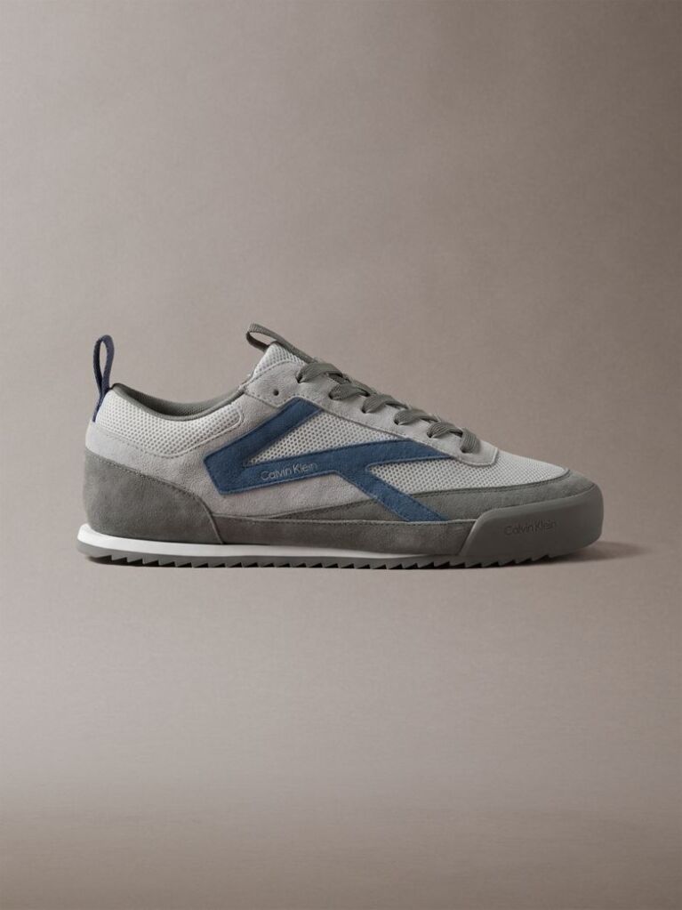 White CK KAY - Suede Runner Trainers  Men