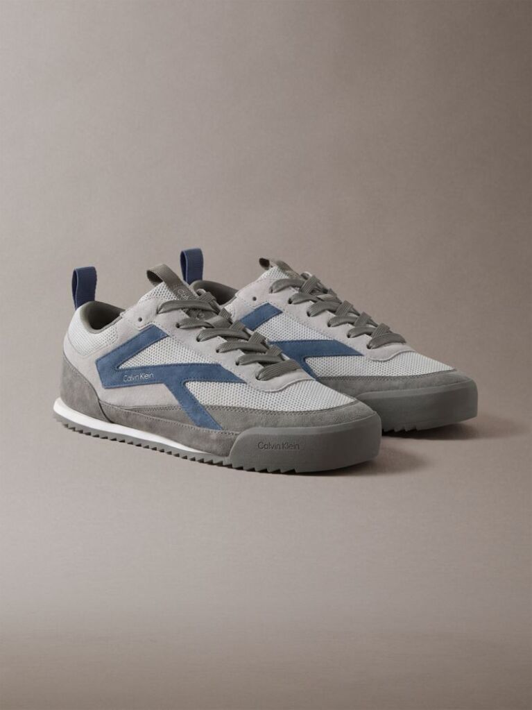 White CK KAY - Suede Runner Trainers  Men