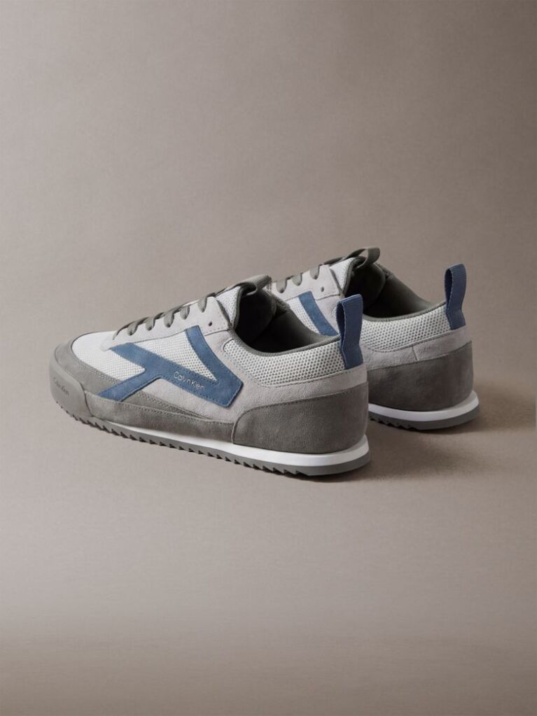 White CK KAY - Suede Runner Trainers  Men