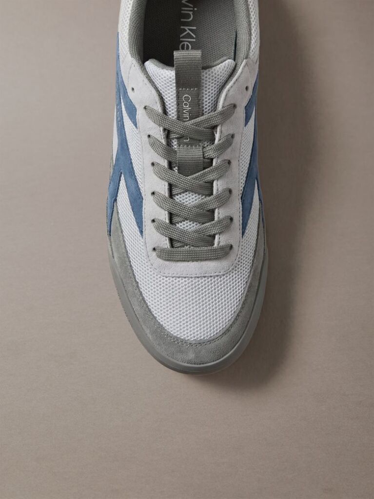 White CK KAY - Suede Runner Trainers  Men