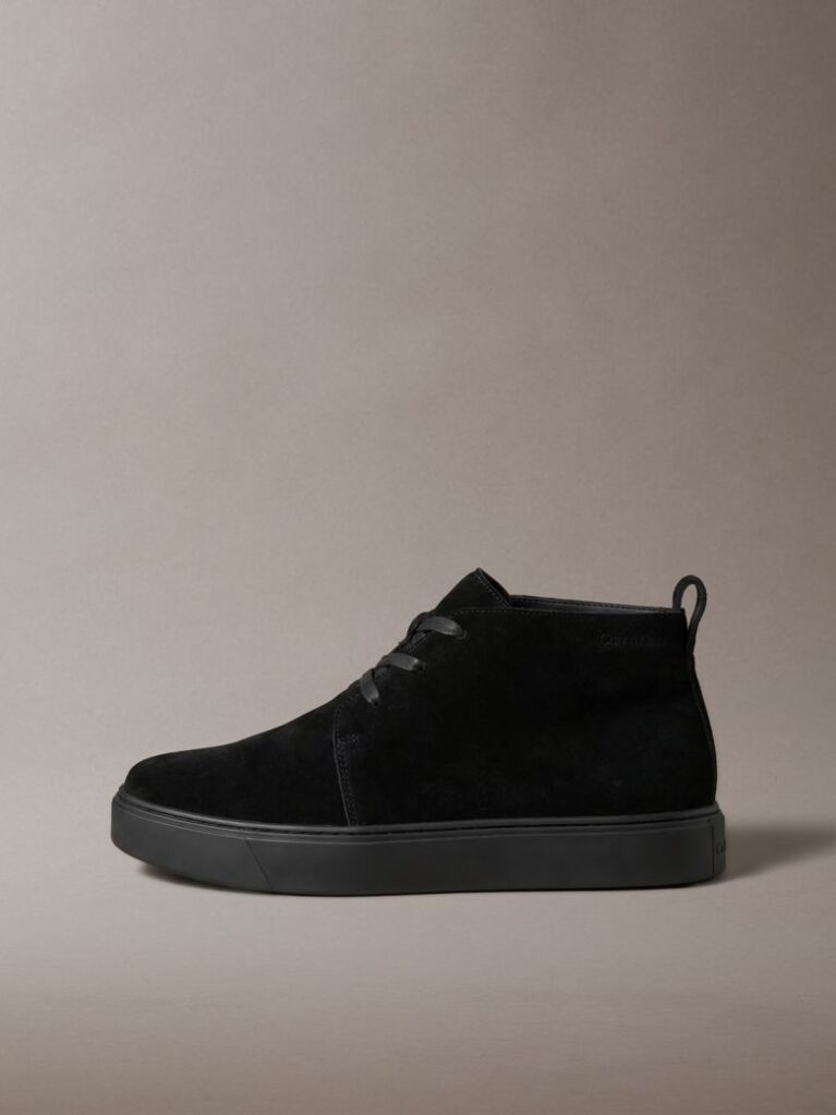 Black Suede Hybrid Cupsole Lace-Up Shoes  Men