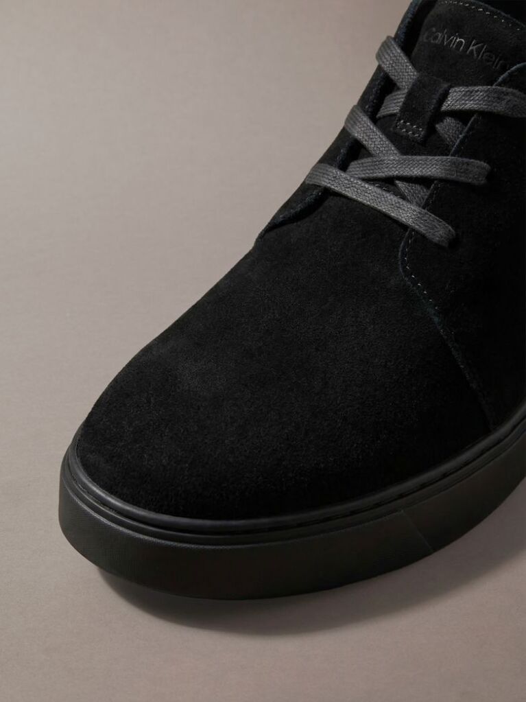 Black Suede Hybrid Cupsole Lace-Up Shoes  Men