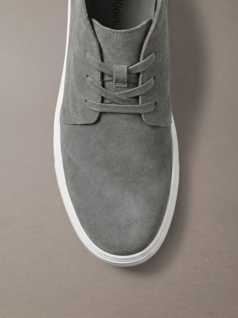 Grey Suede Hybrid Cupsole Lace-Up Shoes  Men