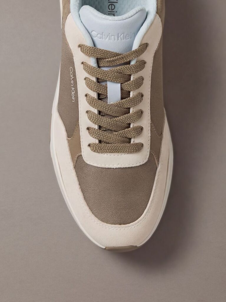 Brown Suede Chunky Dad Sneakers  Men