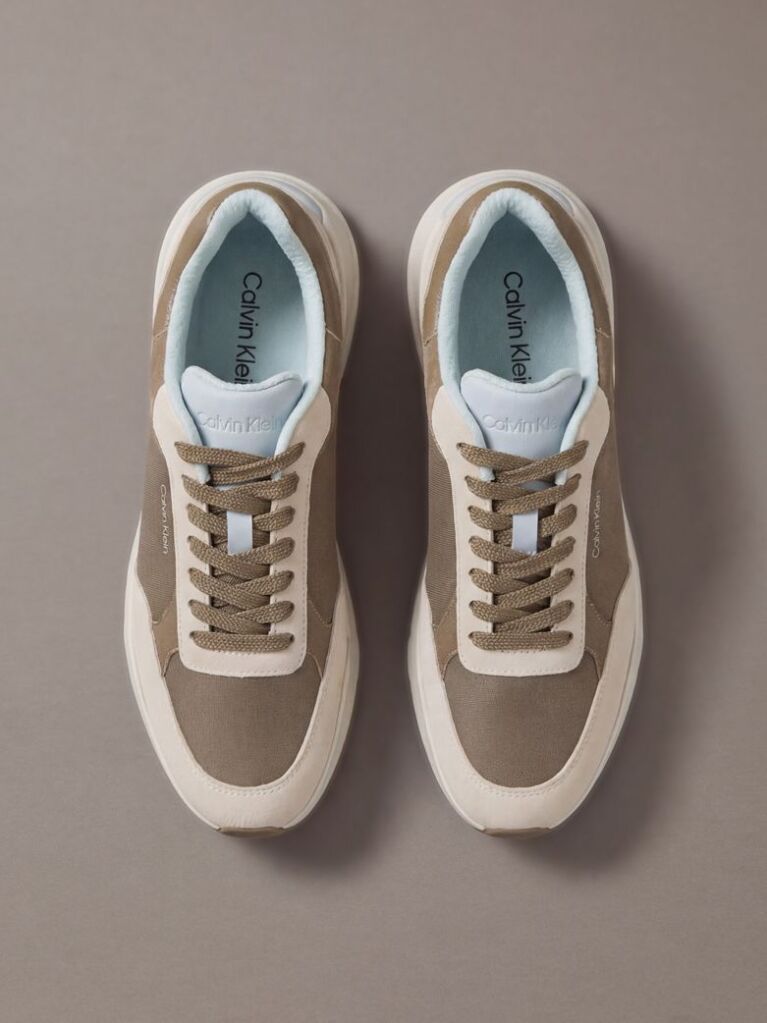 Brown Suede Chunky Dad Sneakers  Men