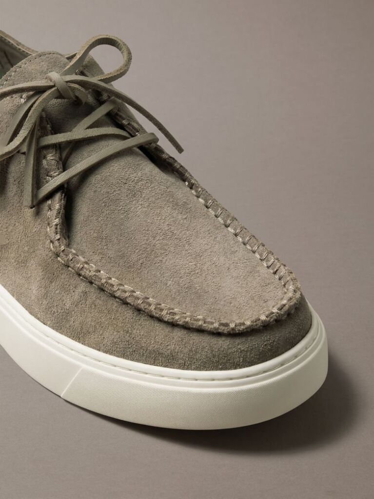 Beige Suede Hybrid Derby Shoes  Men