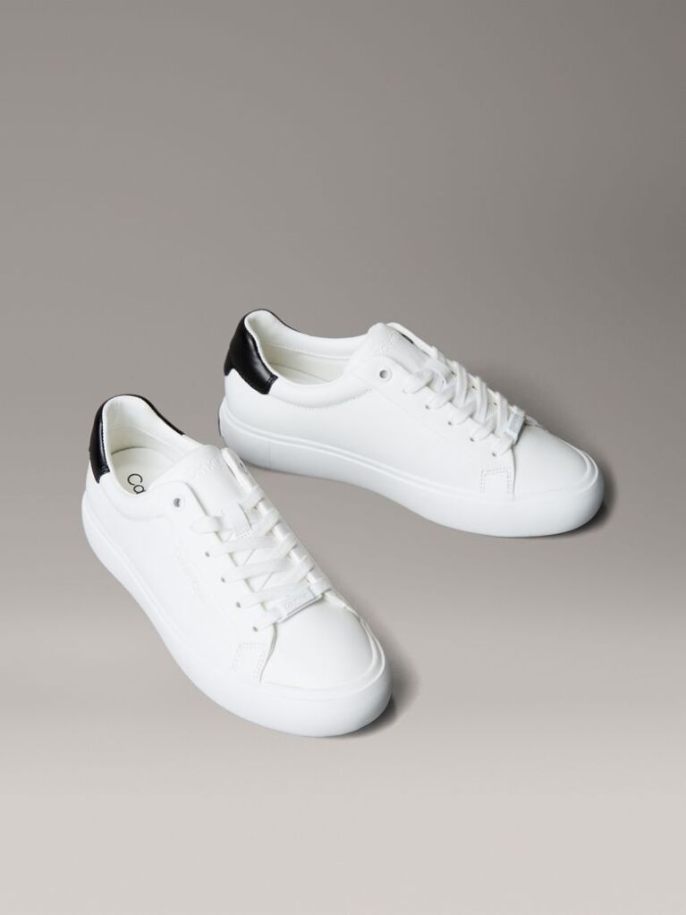 White Lace-Up Trainers  Women