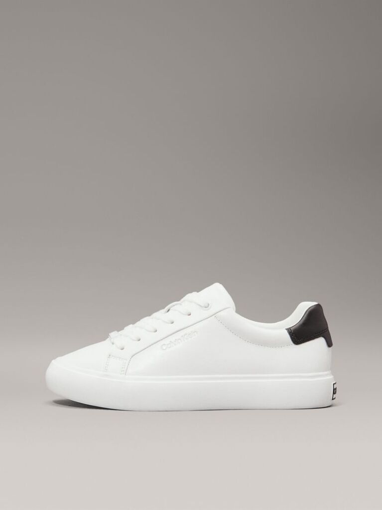 White Lace-Up Trainers  Women