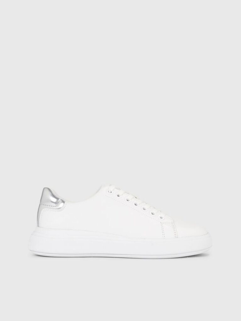 White Leather Trainers  Women