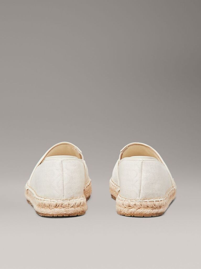 White Logo Jacquard Espadrilles  Women