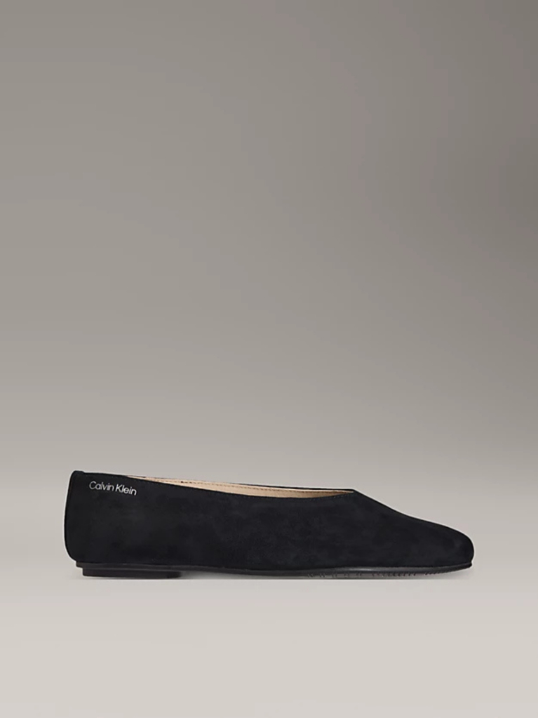 Black Suede Ballerinas  Women