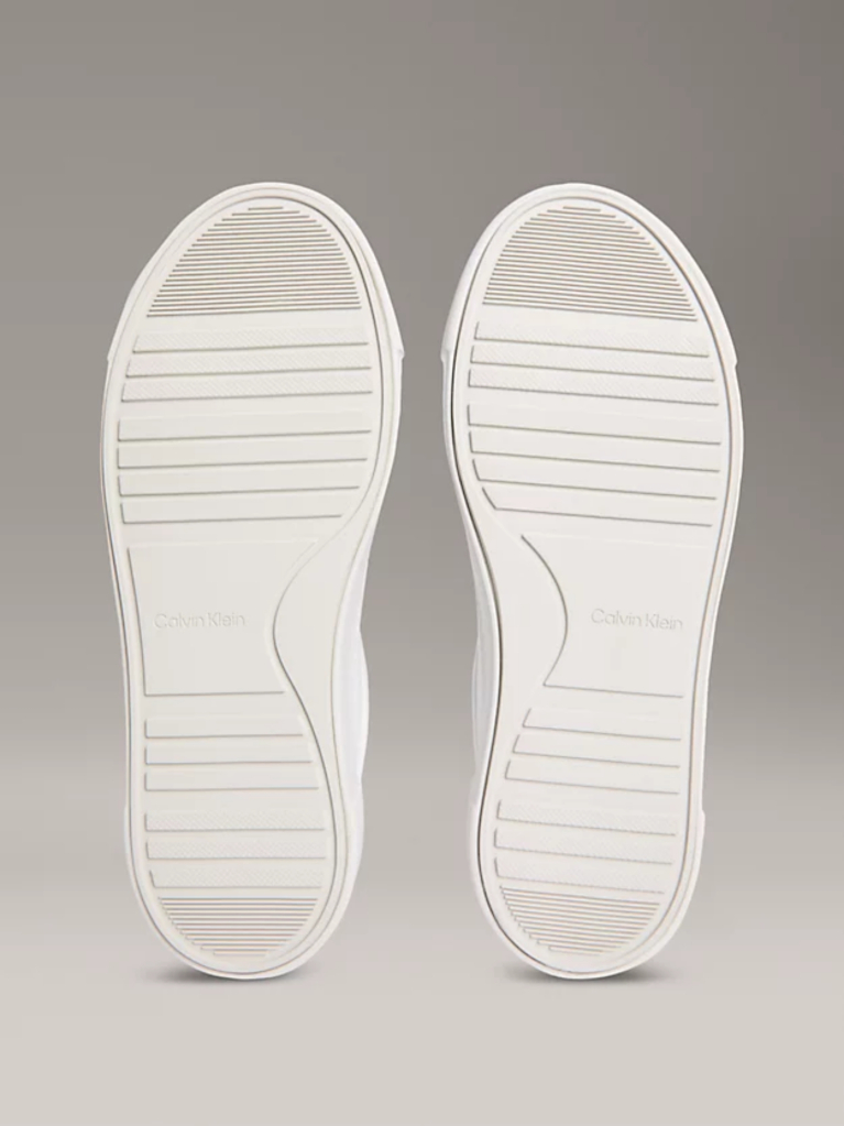 Λευκό Δερμάτινα Sneakers Με Πλατφόρμα  Γυναίκα