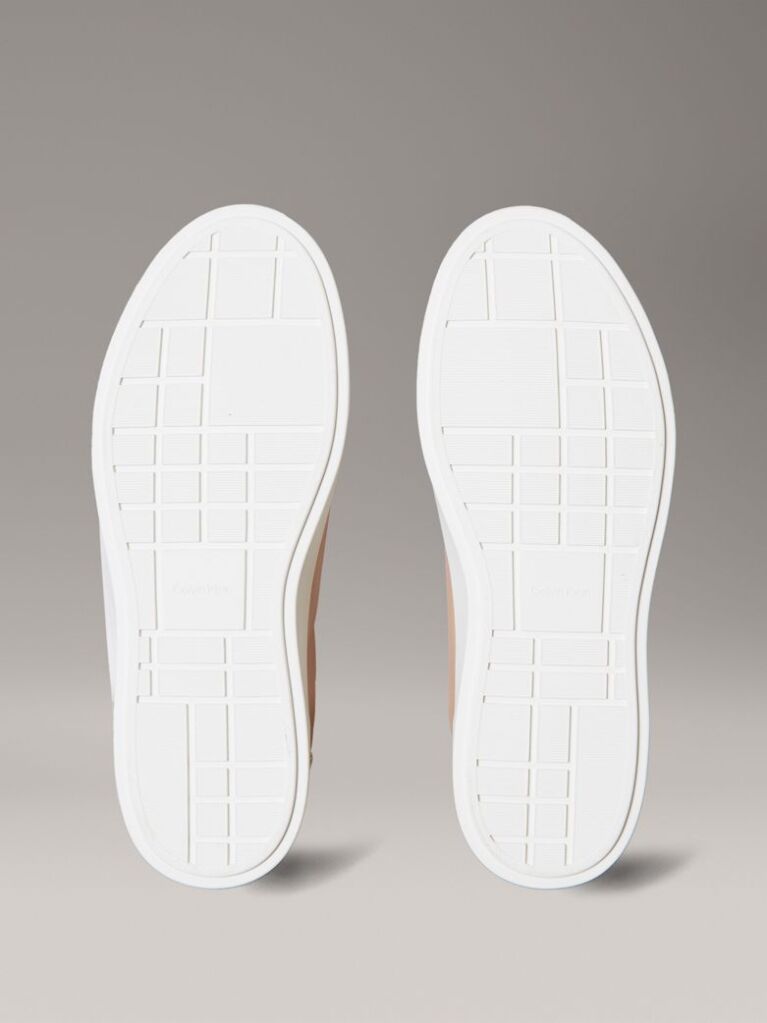 Ροζ Δερμάτινα Sneakers Με Signature Λογότυπο  Γυναίκα