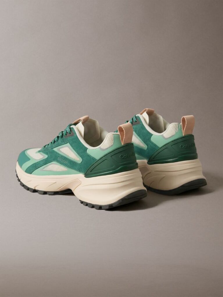 Green Knit Mesh Runner Trainers  Women