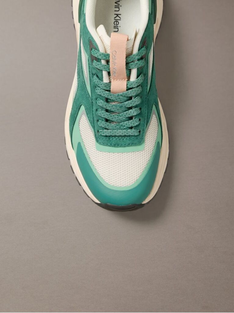 Green Knit Mesh Runner Trainers  Women