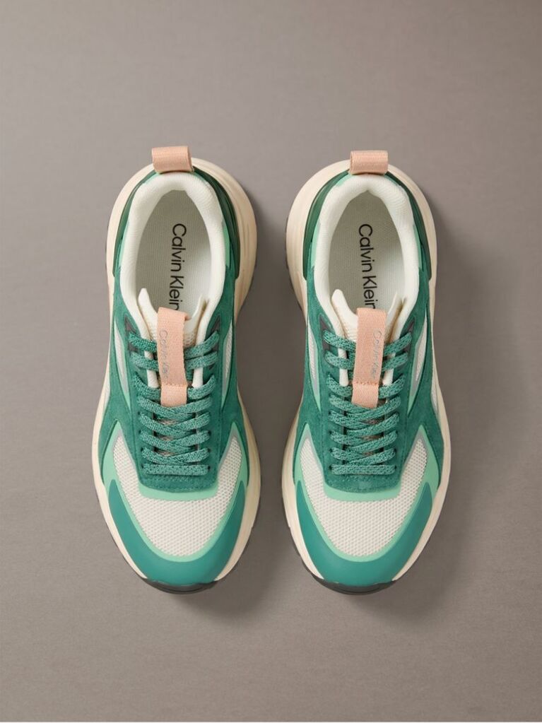 Green Knit Mesh Runner Trainers  Women
