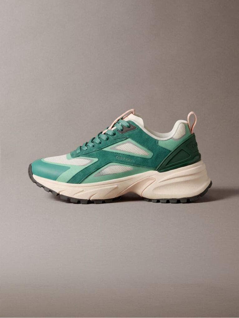 Green Knit Mesh Runner Trainers  Women