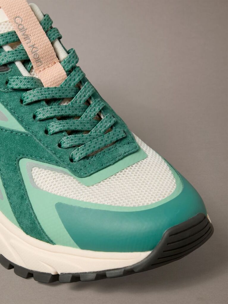 Green Knit Mesh Runner Trainers  Women