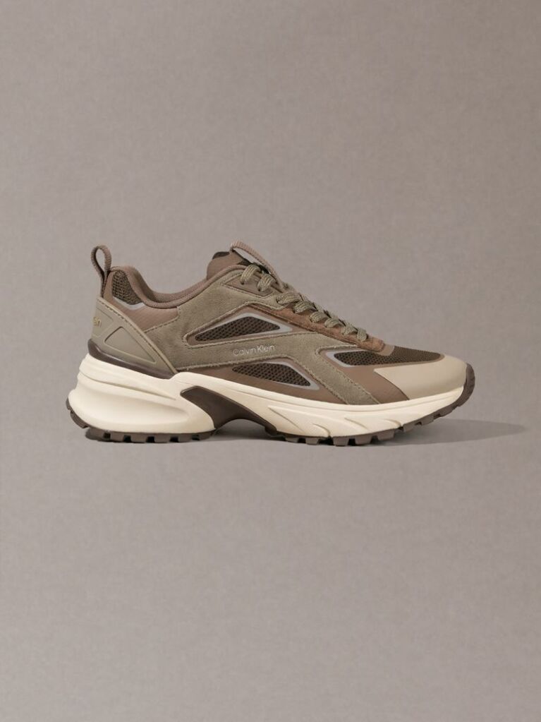 Καφέ Sneakers Από Πλεκτό Δίχτυ  Γυναίκα
