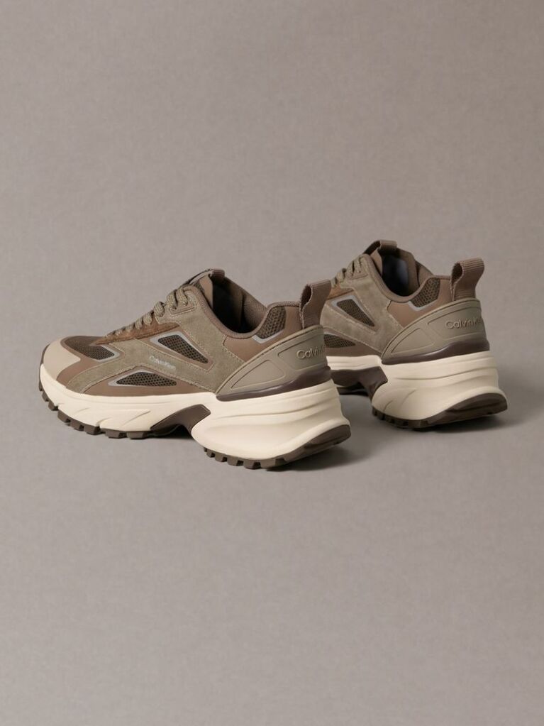 Καφέ Sneakers Από Πλεκτό Δίχτυ  Γυναίκα