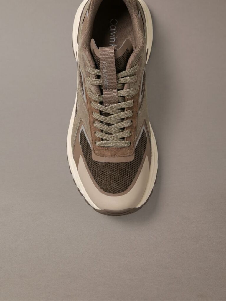 Καφέ Sneakers Από Πλεκτό Δίχτυ  Γυναίκα