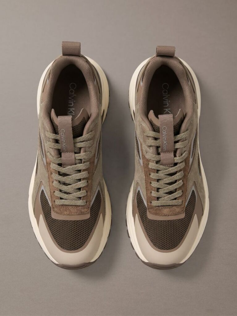 Καφέ Sneakers Από Πλεκτό Δίχτυ  Γυναίκα