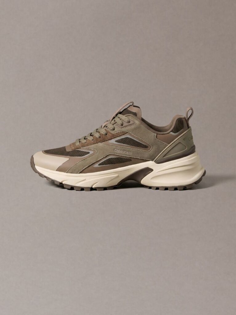 Καφέ Sneakers Από Πλεκτό Δίχτυ  Γυναίκα