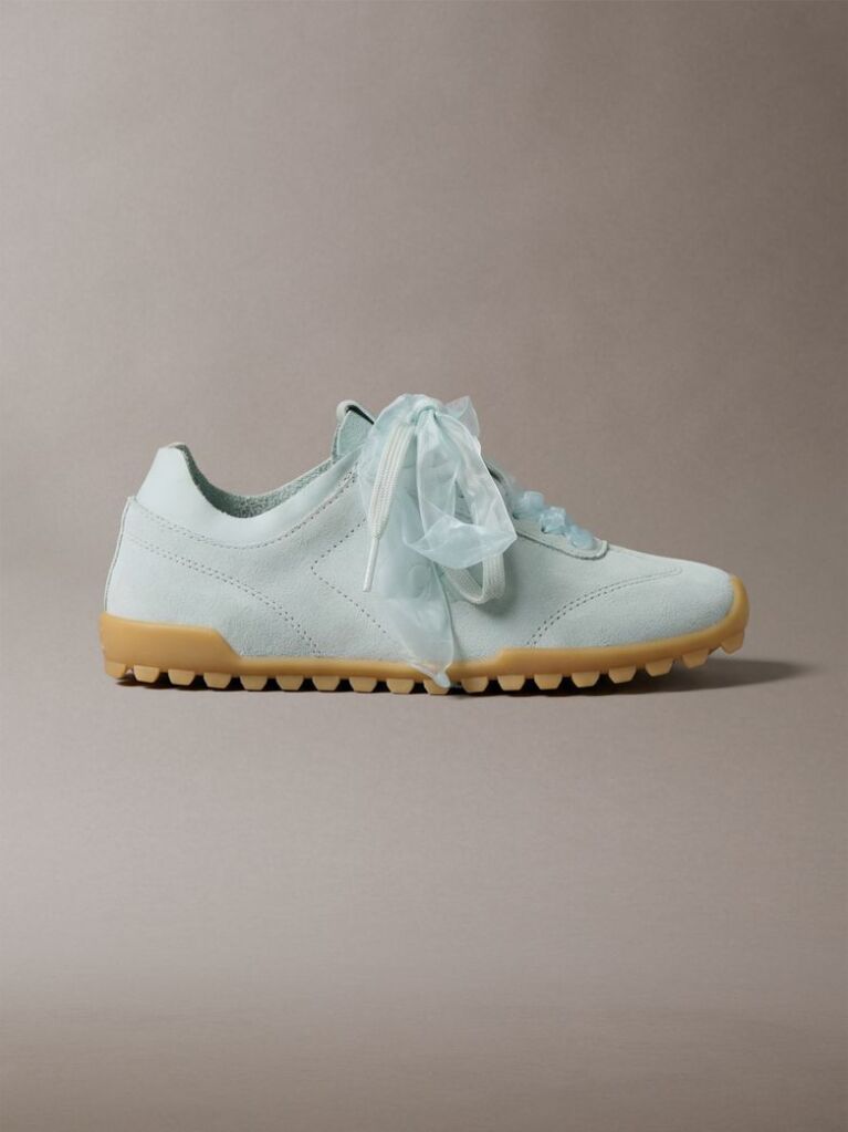 Blue Suede Organza Runner Trainers  Women