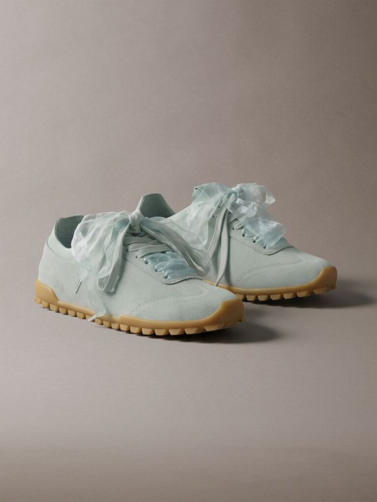Blue Suede Organza Runner Trainers  Women