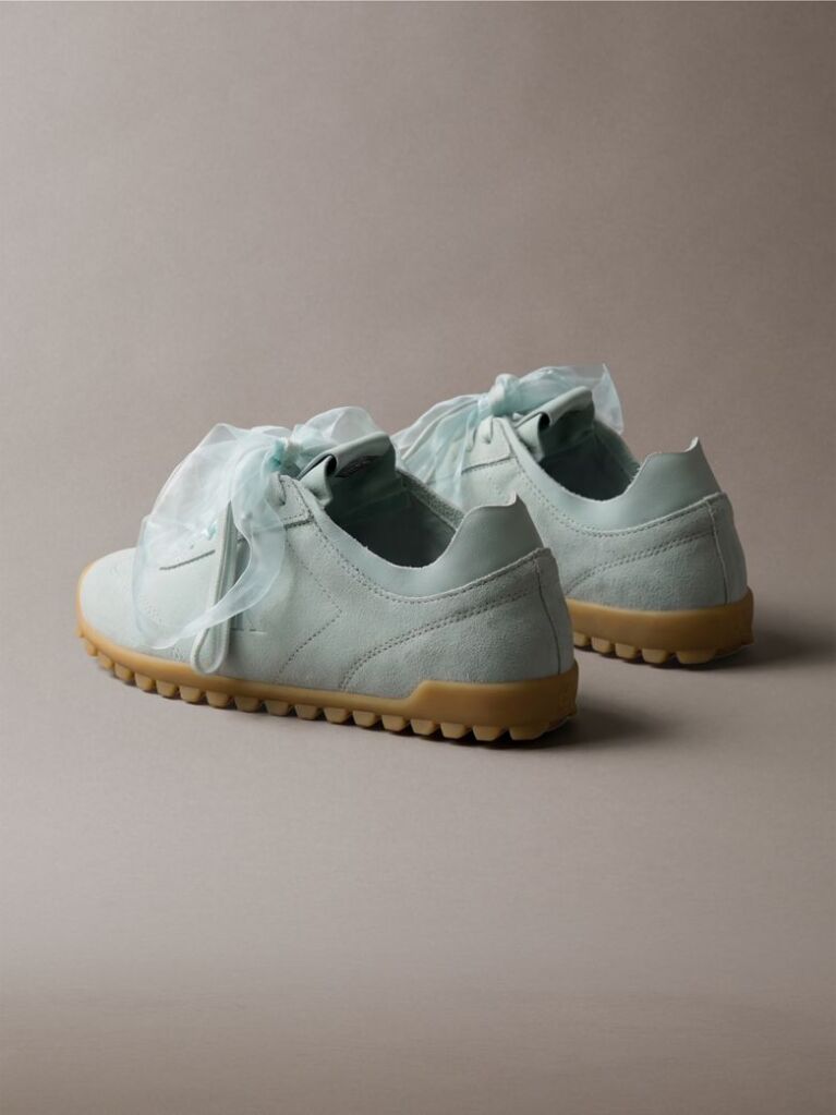Blue Suede Organza Runner Trainers  Women