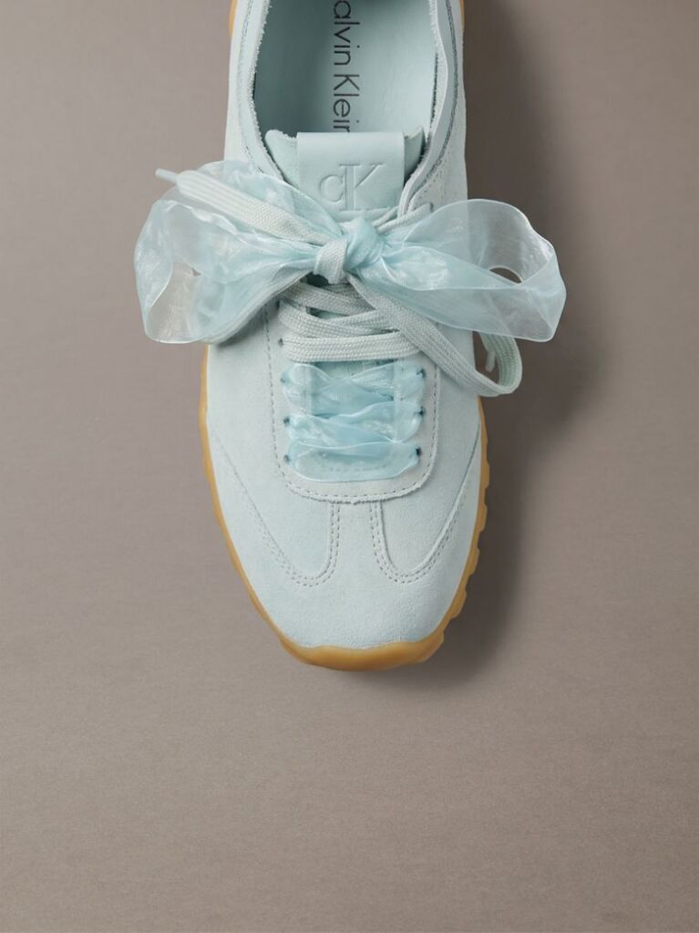 Blue Suede Organza Runner Trainers  Women