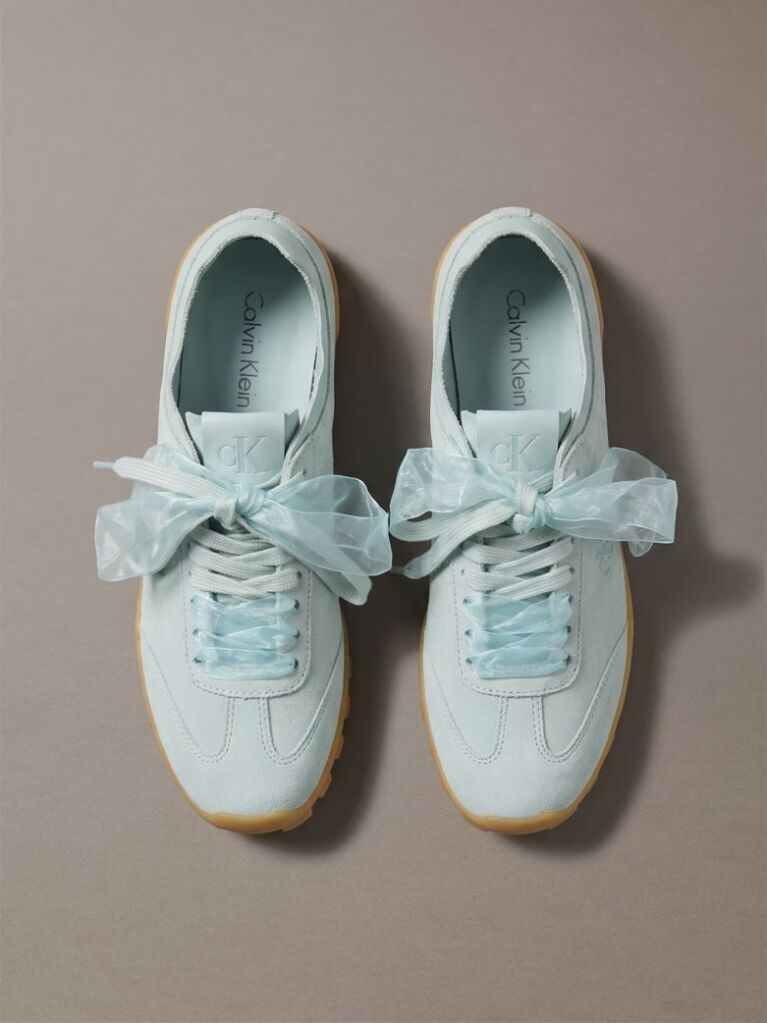 Blue Suede Organza Runner Trainers  Women